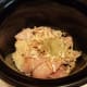 Then I add my onions and spices on top. I just had onions that I had previously dehydrated, so that's what I used.