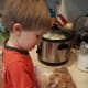 We then laid them out and one by one dipped them in melted chocolate or sprinkled them with coconut sugar.