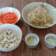 Some of the ingredients for vegetarian lumpiang togue.