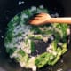 Add the chopped green bell pepper.