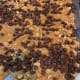 Step 6: Pour Toffee Over Almonds and Sprinkle with Chocolate Chips