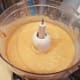 The mixture is then blended.