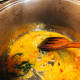 Saute the paste with curry leaves and other spices.