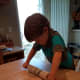 Using extra flour to keep it from sticking to the counter or your roller, roll it out to just bigger than your pie dish.