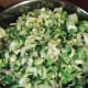 Diced Leeks added to the Instant Pot