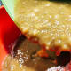 Combine the banana mixture into the flour mixture.