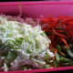 The ingredients for the chicken hi-bol: assorted vegetables.