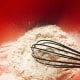 Stir the flour mixture with a whisk.