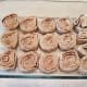 Lay them all out in your dish, spread out evenly. These will really rise in the oven, so don't worry about extra space in your dish. Bake for 35 minutes.