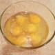 Then, in a small bowl on the side, crack your six eggs.