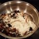 Next add your flour and stir again. It should start getting kind of creamy in the pan.