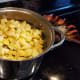 Start by chopping and steaming your squash on the stove for about 20 minutes (in a steamer basket or a little water in the bottom of a pot).