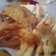 giant prawns; nice portions of food