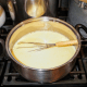 Your pudding's color will depend on the brilliance of your egg yolks.