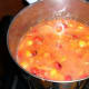 Simmer slowly until the consistency you like is reached. If you prefer a thick jam, depending on the dryness of the fruit, you may put your pot in a low oven to evaporate for several hours. The jam will be less likely to burn or stick to the bottom.