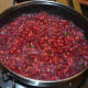 The cooked beetroot and mung beans.