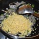 Step three: Add soaked mung beans and chopped beetroot. Add some salt.