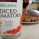 One of two 14 1/2 ounce cans of diced tomatoes used in this recipe