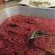 Break up the partially frozen sorbet with a fork.