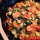 This is my latest version of a spaghetti veggie starter mix. This mix was later canned and features zucchini, cherry tomatoes, carrots, celery, onions and arugula.