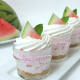 mini watermelon pies in a mason jar