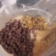Oats, chocolate chips and walnuts added