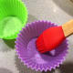 Brush the baking molds with some oil.