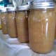 Apple sauce is canned for storage.