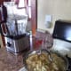 Quartered apples are run through a food processor and cooked down to a sauce.