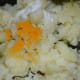 Saute until you get a nice aroma from the roasted spices. Add mashed potatoes. Add turmeric powder, salt, and sugar. Mix well.