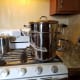 The steam juicer set up and ready to go.