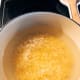 Transfer the dal beans into a larger pot, add water until beans are covered, and let it boil over high heat.