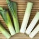 This recipe will use the light green and white parts of the leeks, so go ahead and toss the dark green ends.