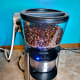 The hopper is filled with beans.