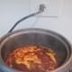 Cooking the soup base.