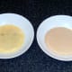 Beaten egg and breadcrumbs
