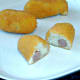 Ready to serve cocktail sausage potato croquettes