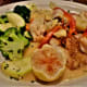Artichoke snapper with grilled mixed vegetables