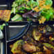Glazed salmon bento box