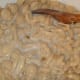 Add enough milk to make the mixture soupy