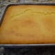 Bake until the top of the corn bread is golden brown.