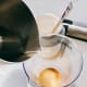 Add the hot water (two tablespoons).