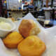 Basket of cornbread and biscuits