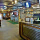 Order counter on right and interior space