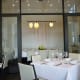 Looking into a private dining area from the main room