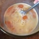 Combine eggs and milk in a medium-sized mixing bowl.