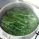 Tenderstem broccoli is gently simmered