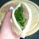 Broccoli is added to pitta pocket with beef