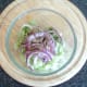 Seasoned lettuce and onion