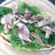 lettuce and chicken thigh meat are added to base naan